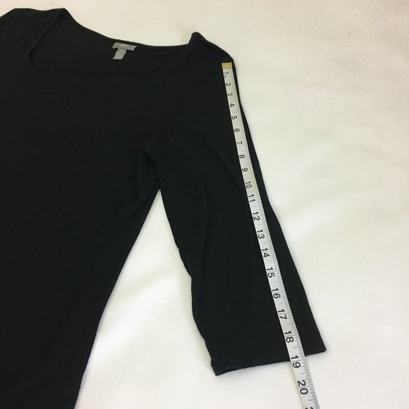 J Jill Black Round Neck Top Stretch Thin Lt weight - Picture 9 of 12